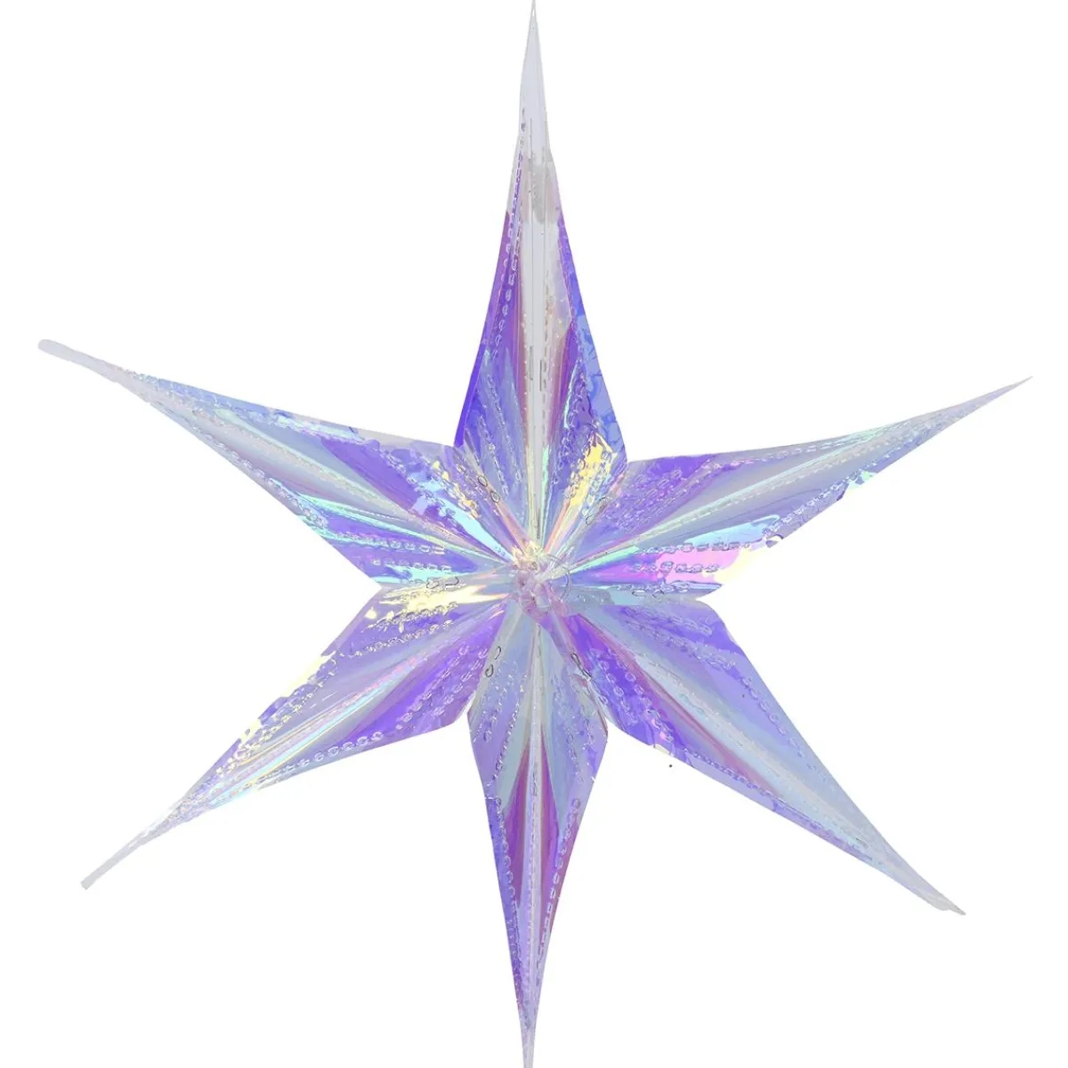 Estrella De Navidad|Figuras De Navidad>DecoWoerner Estrella Plegable Decorativa De Plástico Iridiscente transparente