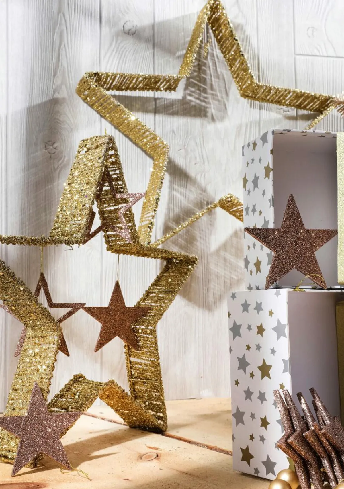 Estrella De Navidad>DecoWoerner Estrellas Decorativas 2 Piezas Ø 40-50 Cm oro