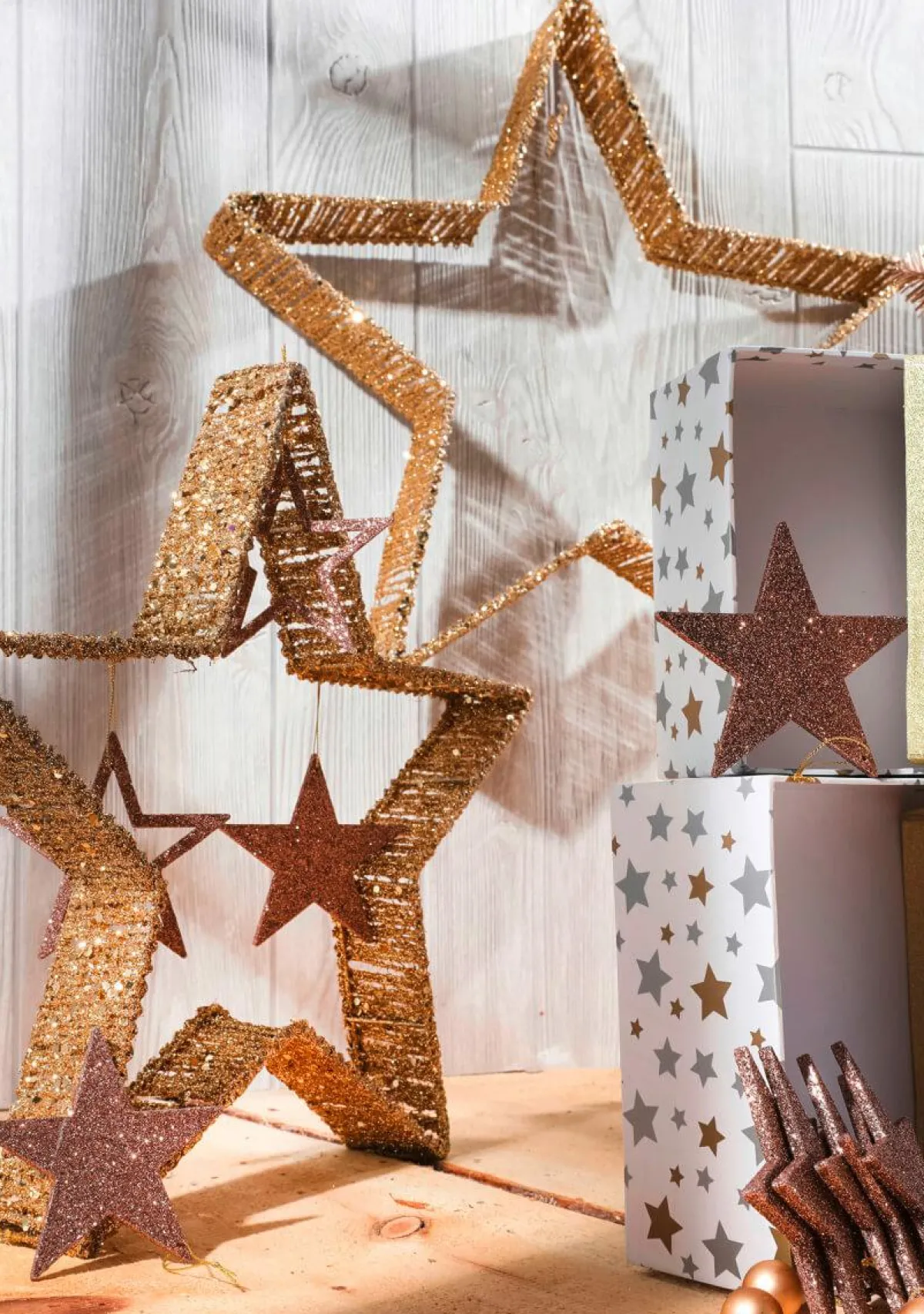 Estrella De Navidad>DecoWoerner Estrellas Decorativas 2 Piezas Ø 40-50 Cm oro