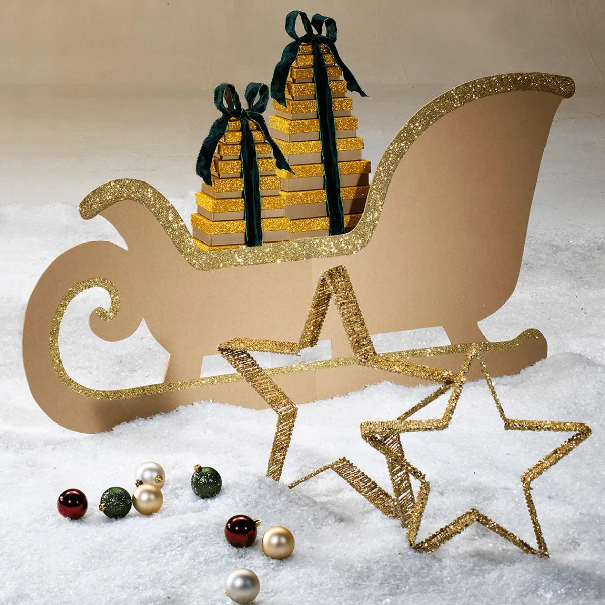 Estrella De Navidad>DecoWoerner Estrellas Decorativas 2 Piezas Ø 40-50 Cm oro