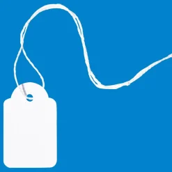 Etiquetaje>DecoWoerner Etiqueta Para Colgar Con Hilo, 28 X 43 Mm blanco