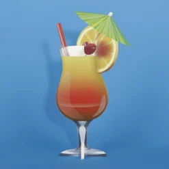 Decoración Temática|Decoración De Verano>DecoWoerner Expositor De Cócteles Tropicales 50 Cm naranja