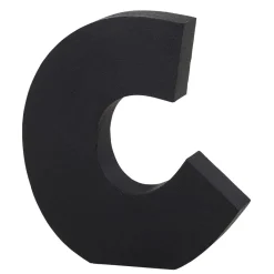 Decoración Temática>DecoWoerner Expositor Decorativo Letra C, Altura 50 Cm negro