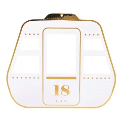 Decoración De Invierno>DecoWoerner Expositor Góndola Blanco / Dorado 38 X 31 Cm