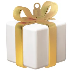 Decoración De Invierno|Figuras De Navidad>DecoWoerner Expositor Regalo Blanco Con Lazo Dorado multicolor