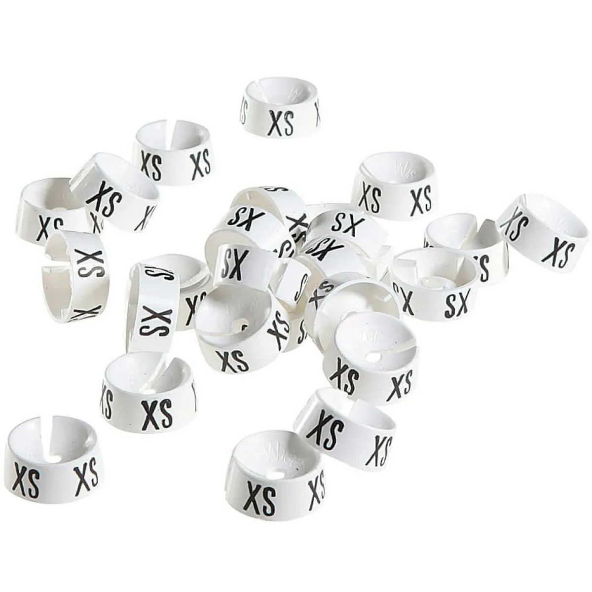 Separadores De Talla Y Marcadores De Tallas>DecoWoerner Fichas De Tallas Blancas Con Tallas De Ropa XS blanco