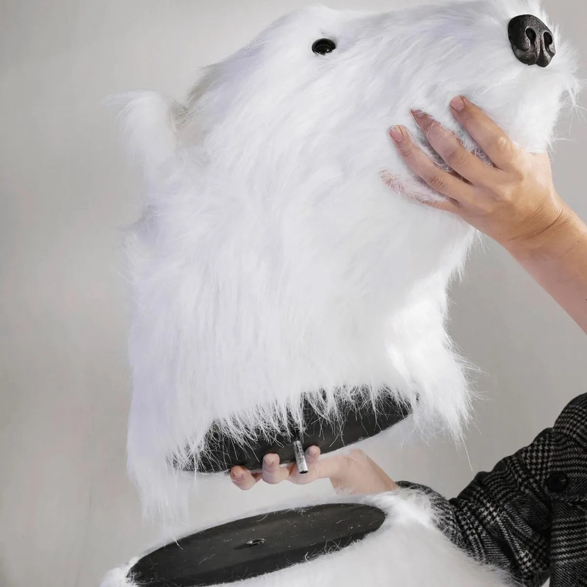 Decoración De Animales|Decoración De Invierno>DecoWoerner Figura Animal De Tamaño Natural Oso Polar, Altura: 190 Cm blanco