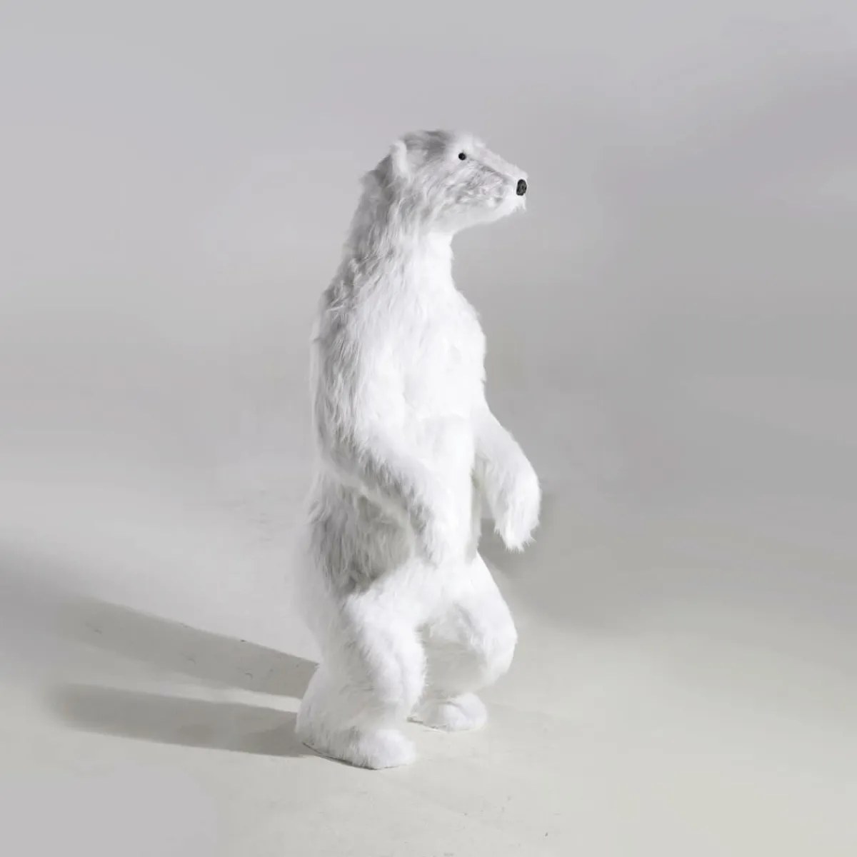 Decoración De Animales|Decoración De Invierno>DecoWoerner Figura Animal De Tamaño Natural Oso Polar, Altura: 190 Cm blanco
