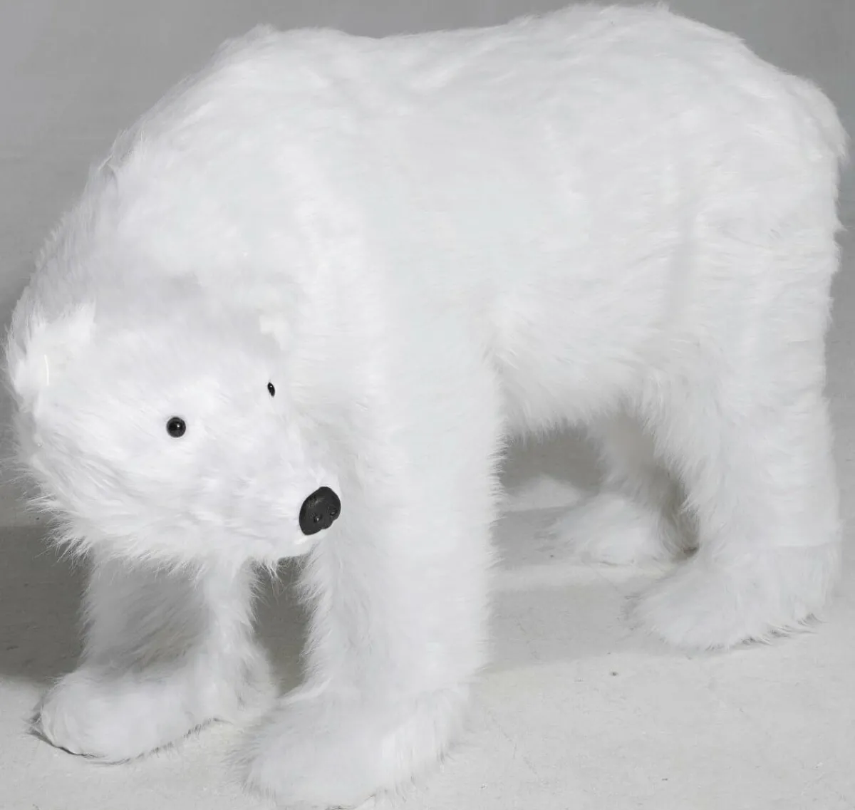 Decoración De Animales|Decoración De Invierno>DecoWoerner Figura Animal De Tamaño Natural Oso Polar, Altura: 90cm blanco