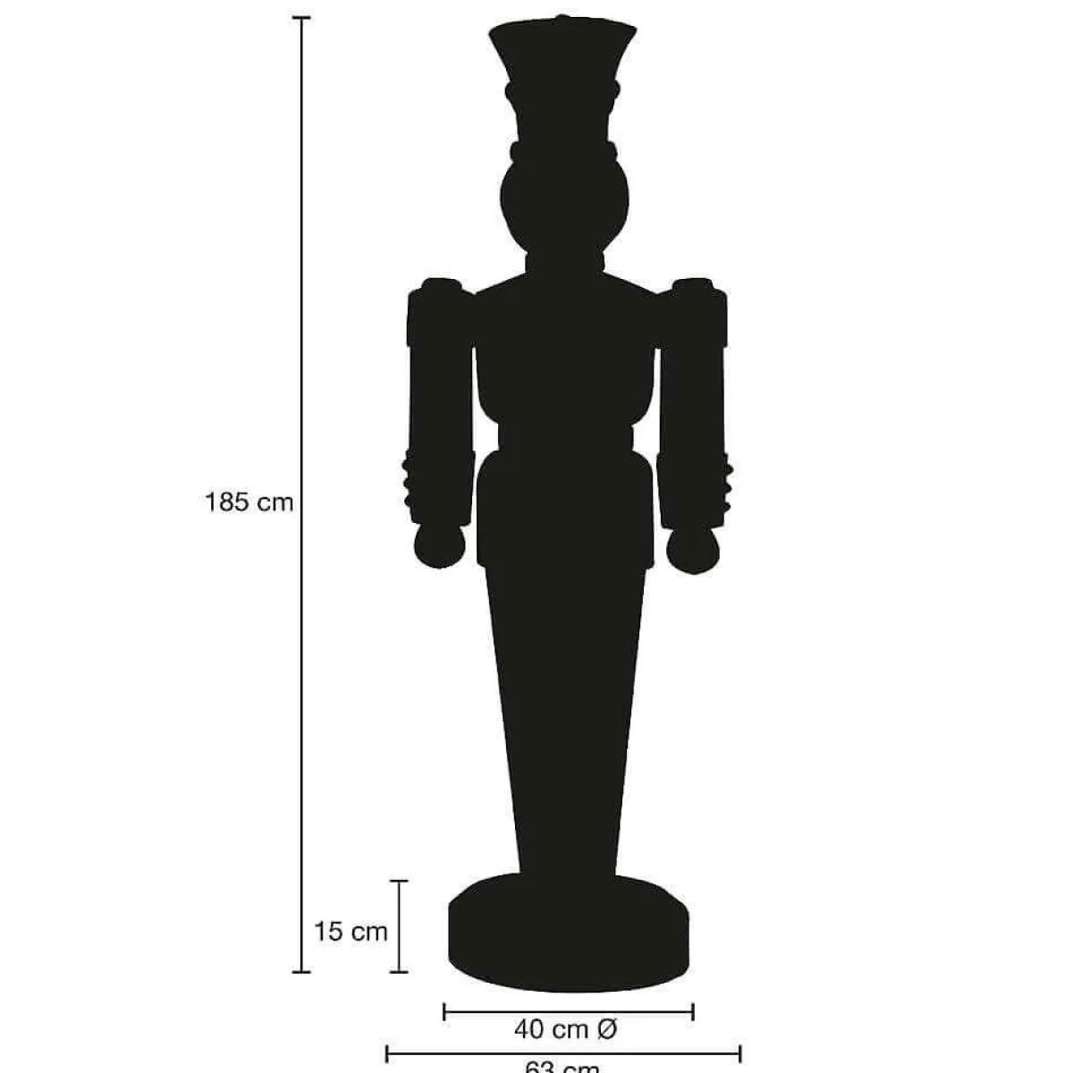 Decoración Navideña Xxl|Figuras De Navidad>DecoWoerner Figura De Soldado, 185 Cm blanco