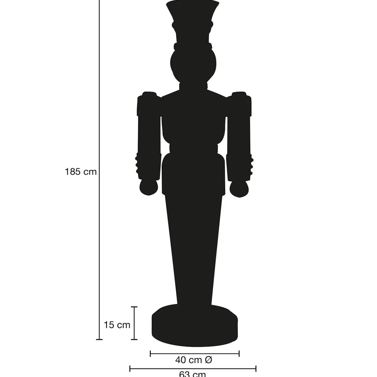 Decoración Navideña Xxl|Figuras De Navidad>DecoWoerner Figura De Soldado 185 Cm, Dorada-, Totalmente De Plástico marrón