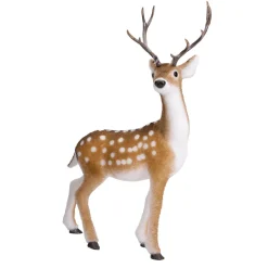 Decoración De Animales|Decoración De Otoño>DecoWoerner Figura Deco Ciervo Animal Con Cornamenta 27 X 18 X 56 Cm marrón
