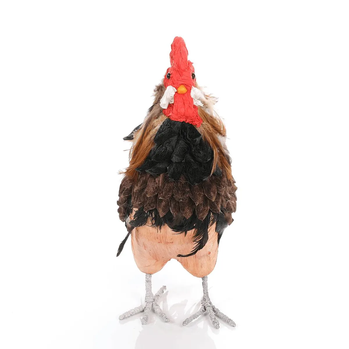Decoración De Animales>DecoWoerner Figura Decorativa De Gallo 50 Cm marrón