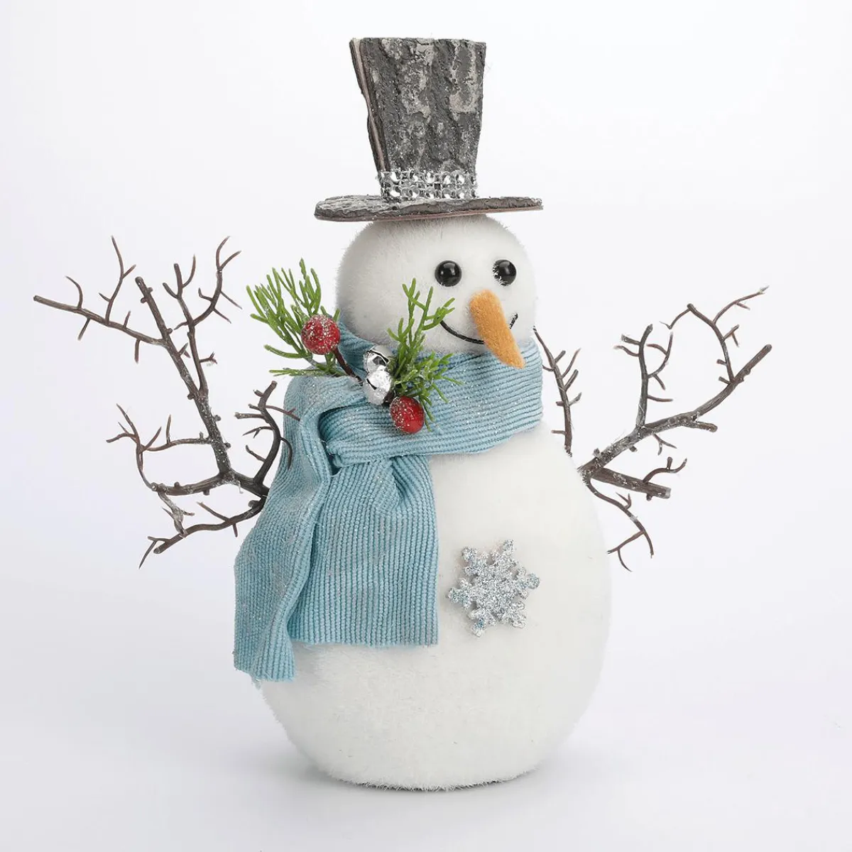 Decoración De Invierno|Figuras De Navidad>DecoWoerner Figura Decorativa Muñeco De Nieve 22 Cm blanco