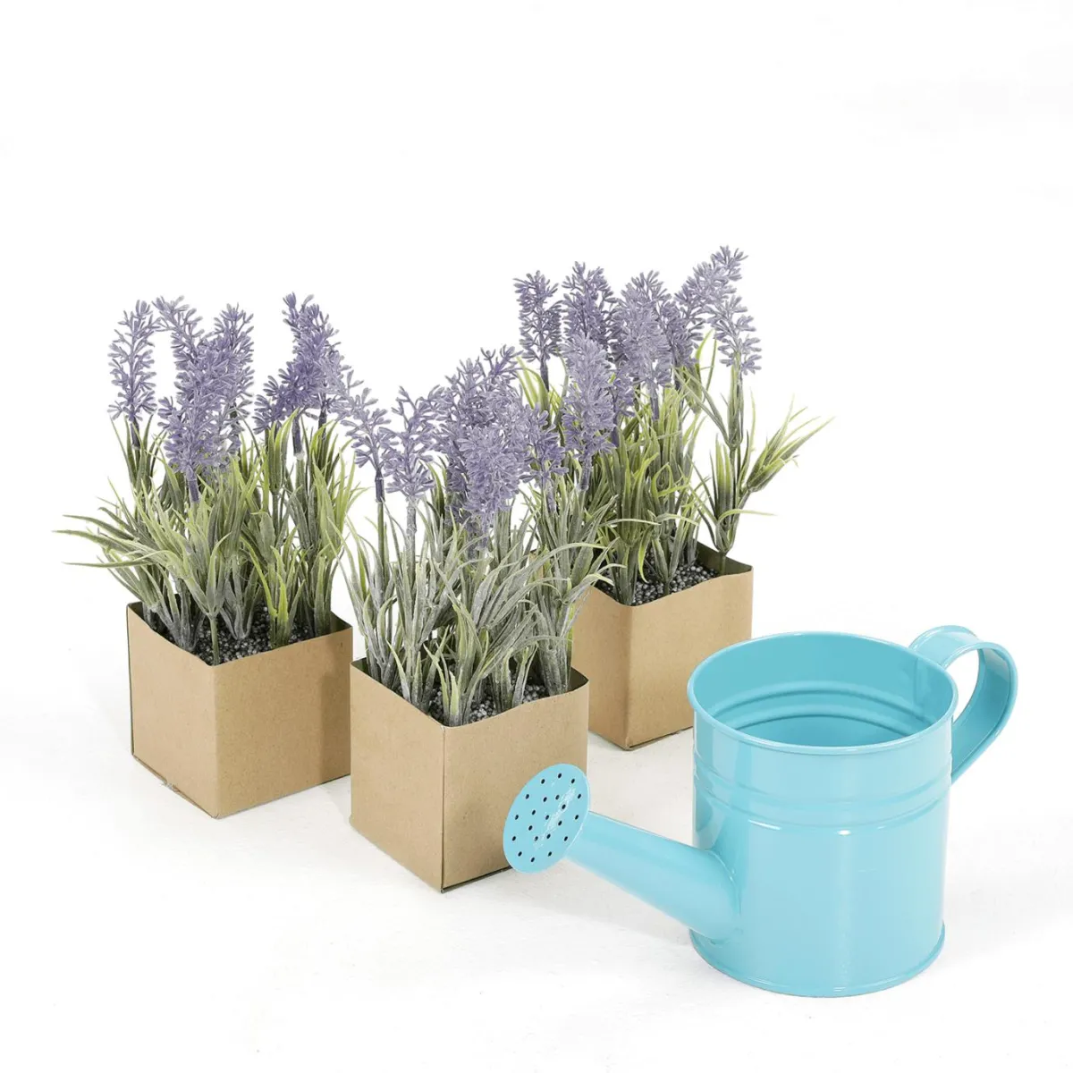 Plantas De Interior|Flores Artificiales>DecoWoerner Flor Artificial De Lavanda En Maceta De Papel 20 Cm violeta