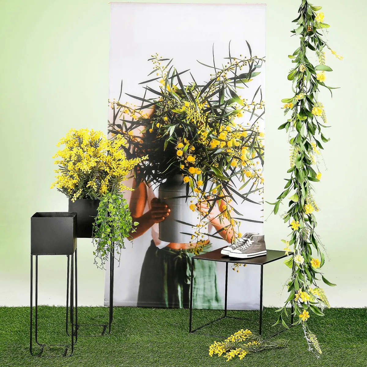 Decoración De Primavera|Flores Artificiales>DecoWoerner Flor Artificial Mimosa 84 Cm Amarilla amarillo