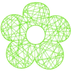 Decoración De Verano|Decoración De Primavera>DecoWoerner Flor 2D De Malla De Fibra 80 Cm verde