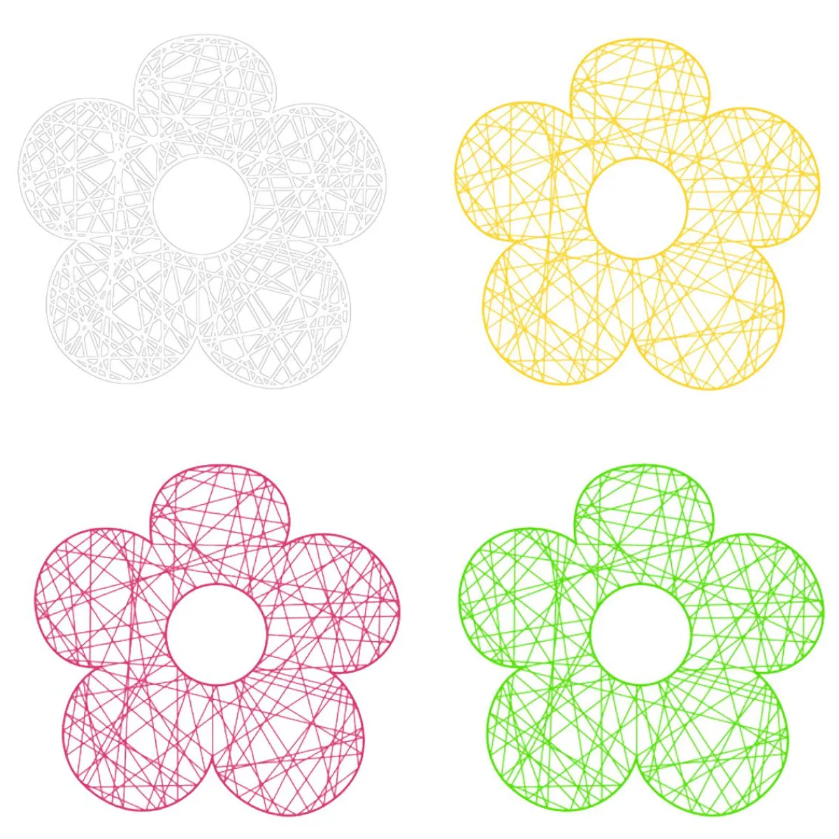Decoración De Verano|Decoración De Primavera>DecoWoerner Flor 2D De Malla De Fibra 80 Cm verde