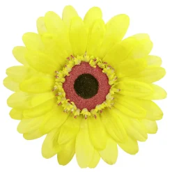 Decoración De Primavera|Cabezas De Flores Artificiales>DecoWoerner Flor De Gerbera Gigante Artificial, Marillo amarillo