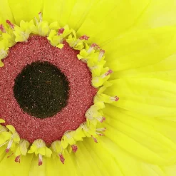 Decoración De Primavera|Cabezas De Flores Artificiales>DecoWoerner Flor De Gerbera Gigante Artificial, Marillo amarillo