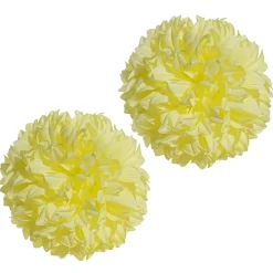 Decoración Temática|Decoración De Primavera>DecoWoerner Flor De Pompón, Ø 16 Cm, Amarilla, 2 Piezas amarillo
