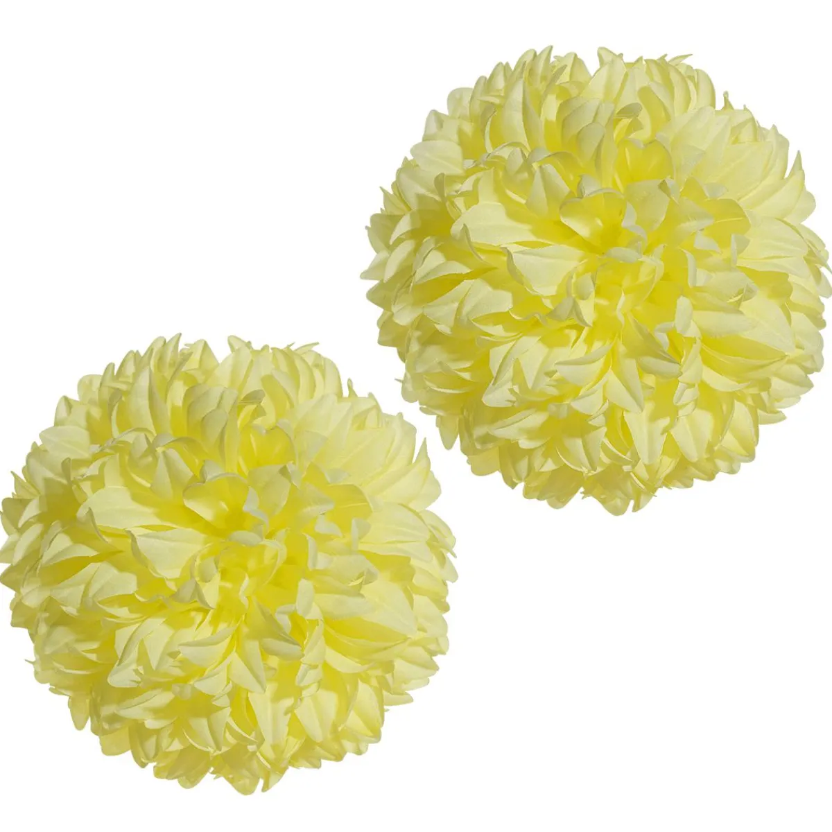 Decoración Temática|Decoración De Primavera>DecoWoerner Flor De Pompón, Ø 16 Cm, Amarilla, 2 Piezas amarillo