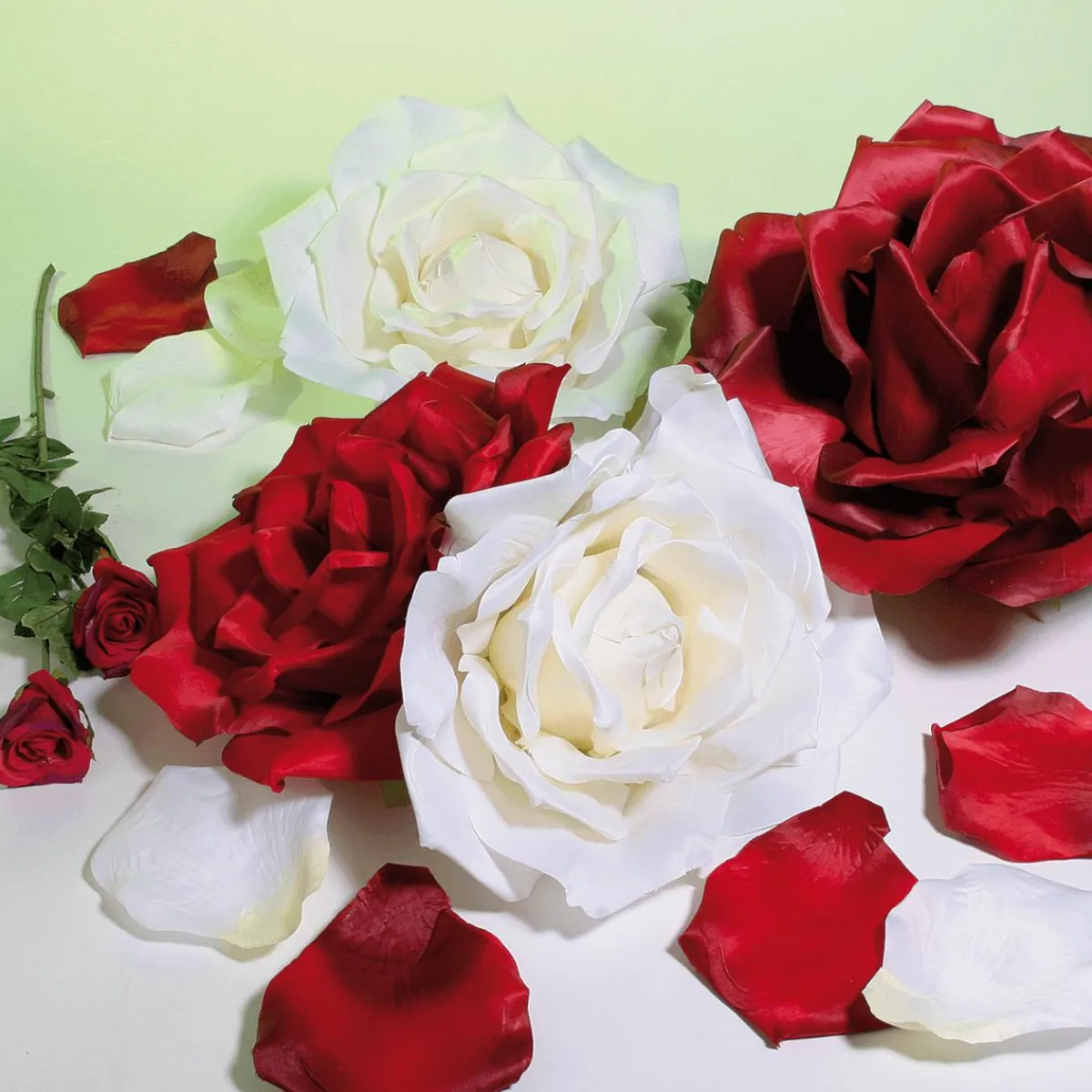 Decoración Temática|Cabezas De Flores Artificiales>DecoWoerner Flor Del Rosal XL Artificial, Ø 40 Cm, Color rojo