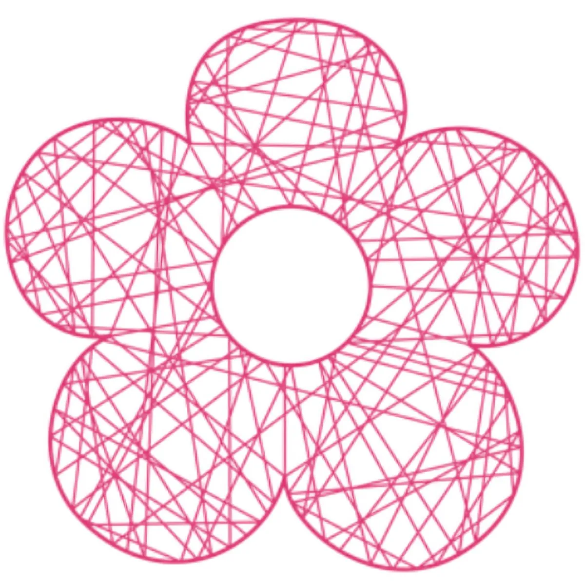 Decoración De Verano|Decoración De Primavera>DecoWoerner Flor Trenzada De Fibra 2D 60 Cm rosa