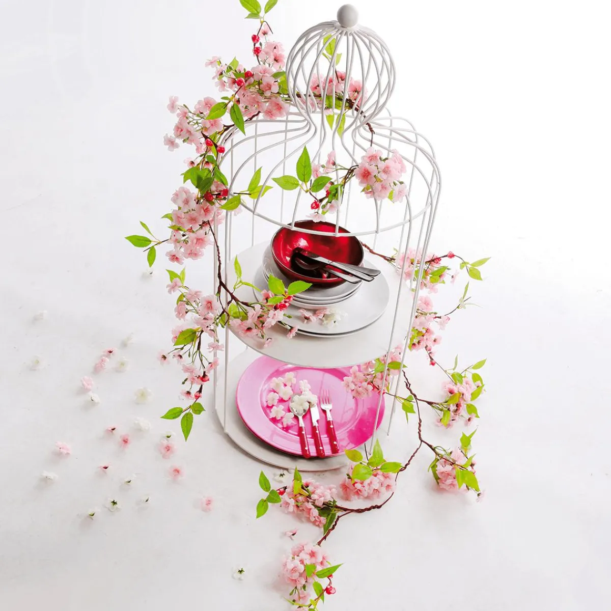 Decoración Dispersa|Decoración Temática>DecoWoerner Flores De Cerezo Decorativas Para Dispersar, blanco