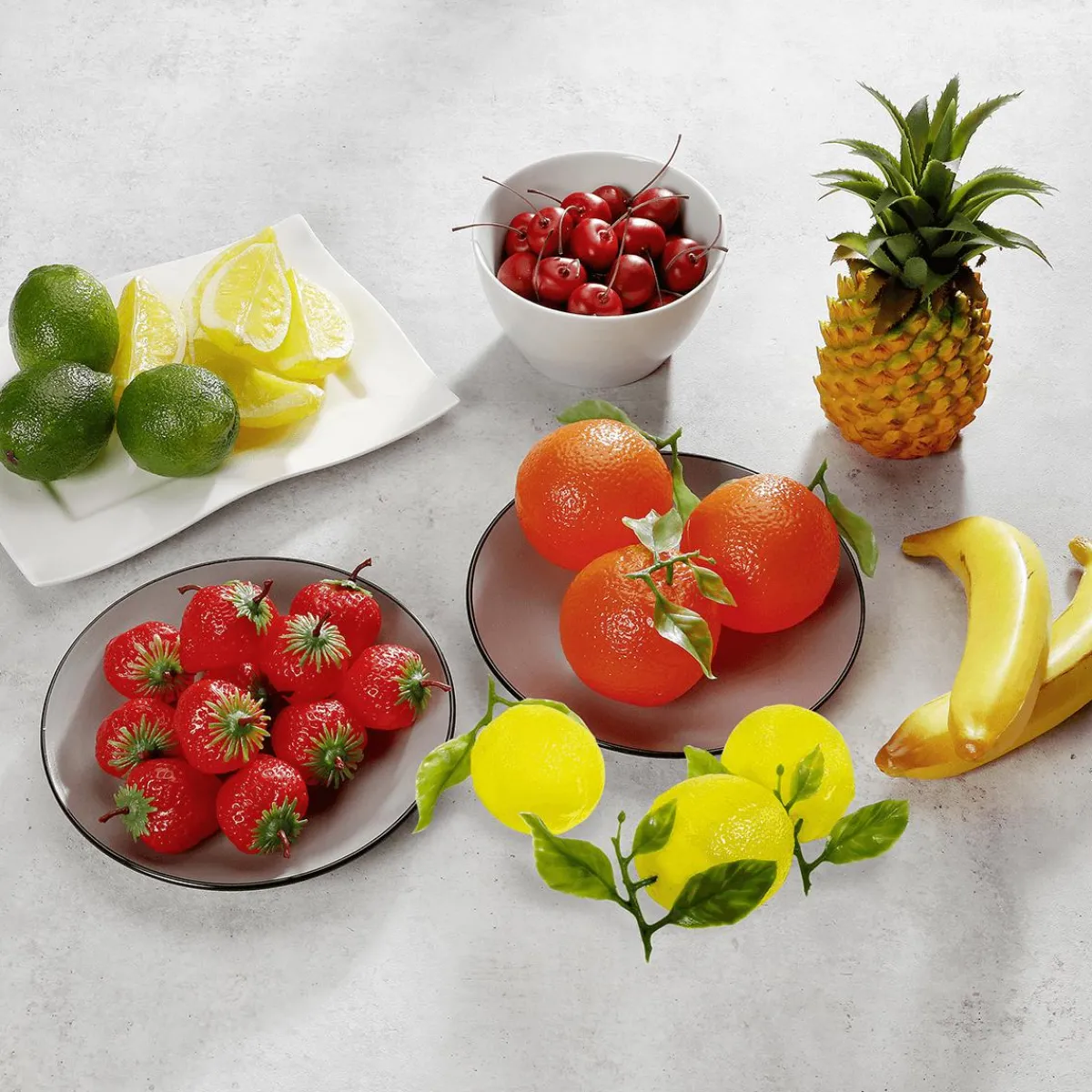 Frutas>DecoWoerner Fresas Alimentos De Imitación 12 Piezas rojo