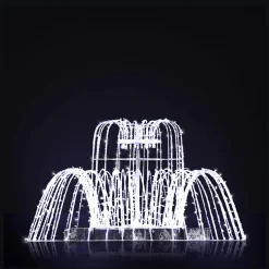 Luz Decorativa|Decoración De Invierno>DecoWoerner Fuente De Luz Fría LED NIAGARA 230 X 290 Cm plata