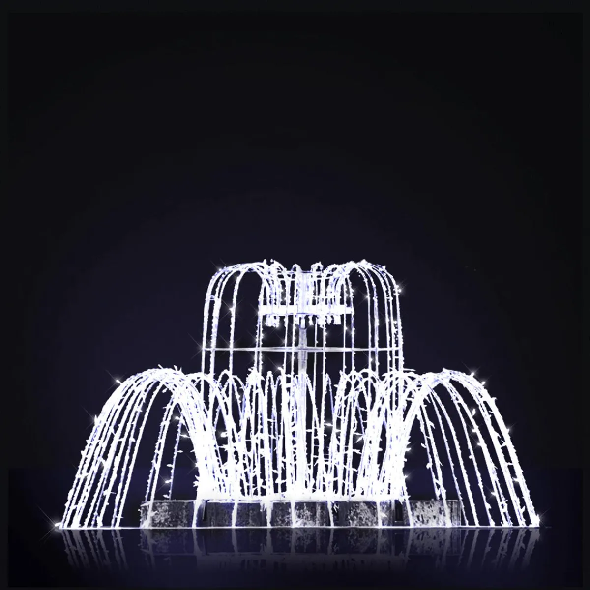 Luz Decorativa|Decoración De Invierno>DecoWoerner Fuente De Luz Fría LED NIAGARA 230 X 290 Cm plata