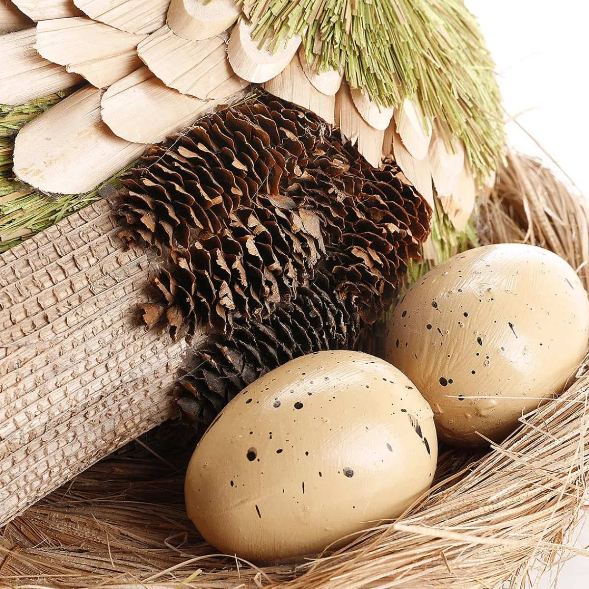 Decoración De Animales|Decoración De Pascua>DecoWoerner Gallina Deco Sobre Nido 23 Cm Ø, 16 Cm De Altura verde