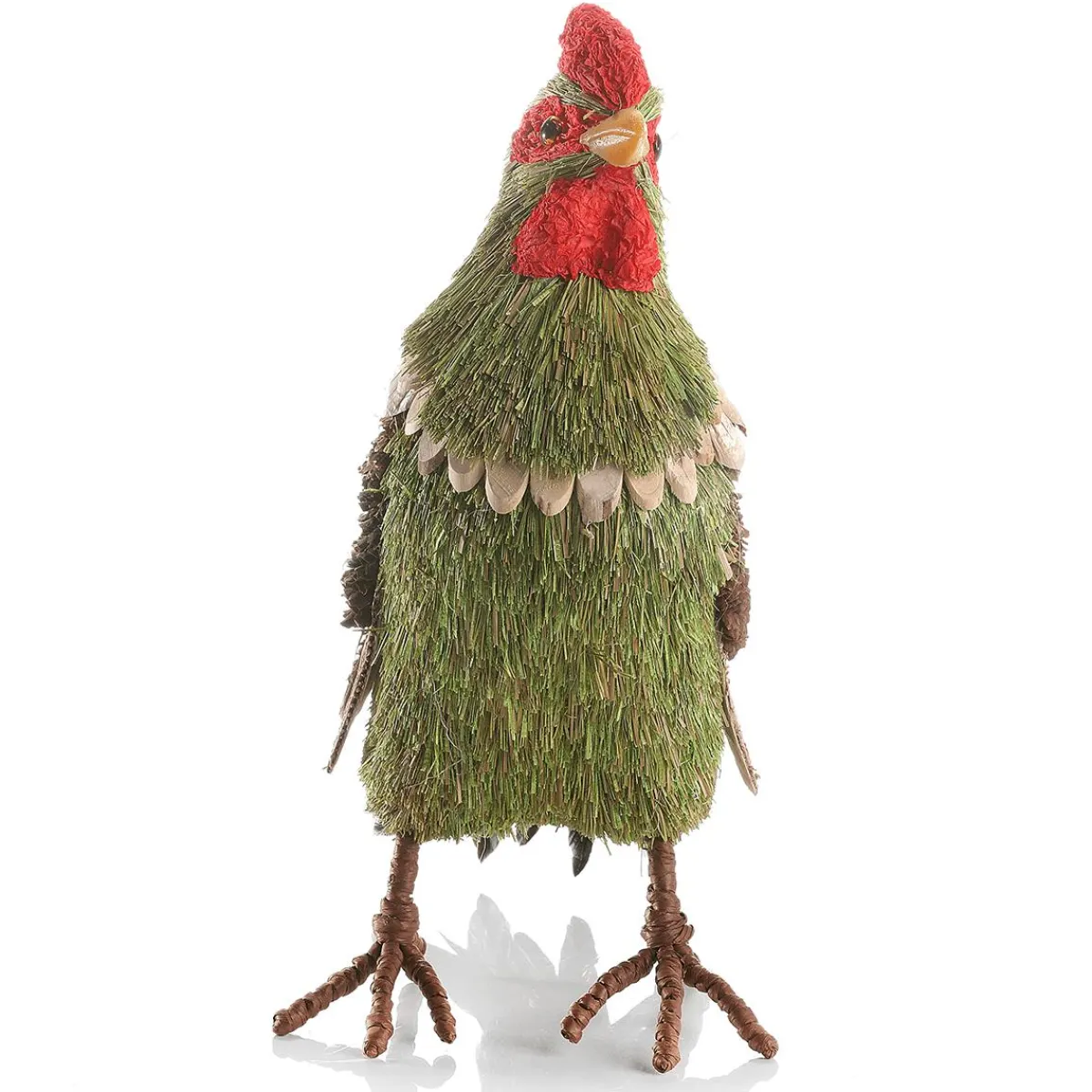 Decoración De Animales|Decoración De Pascua>DecoWoerner Gallo Decorativo De 21 Cm De Altura verde