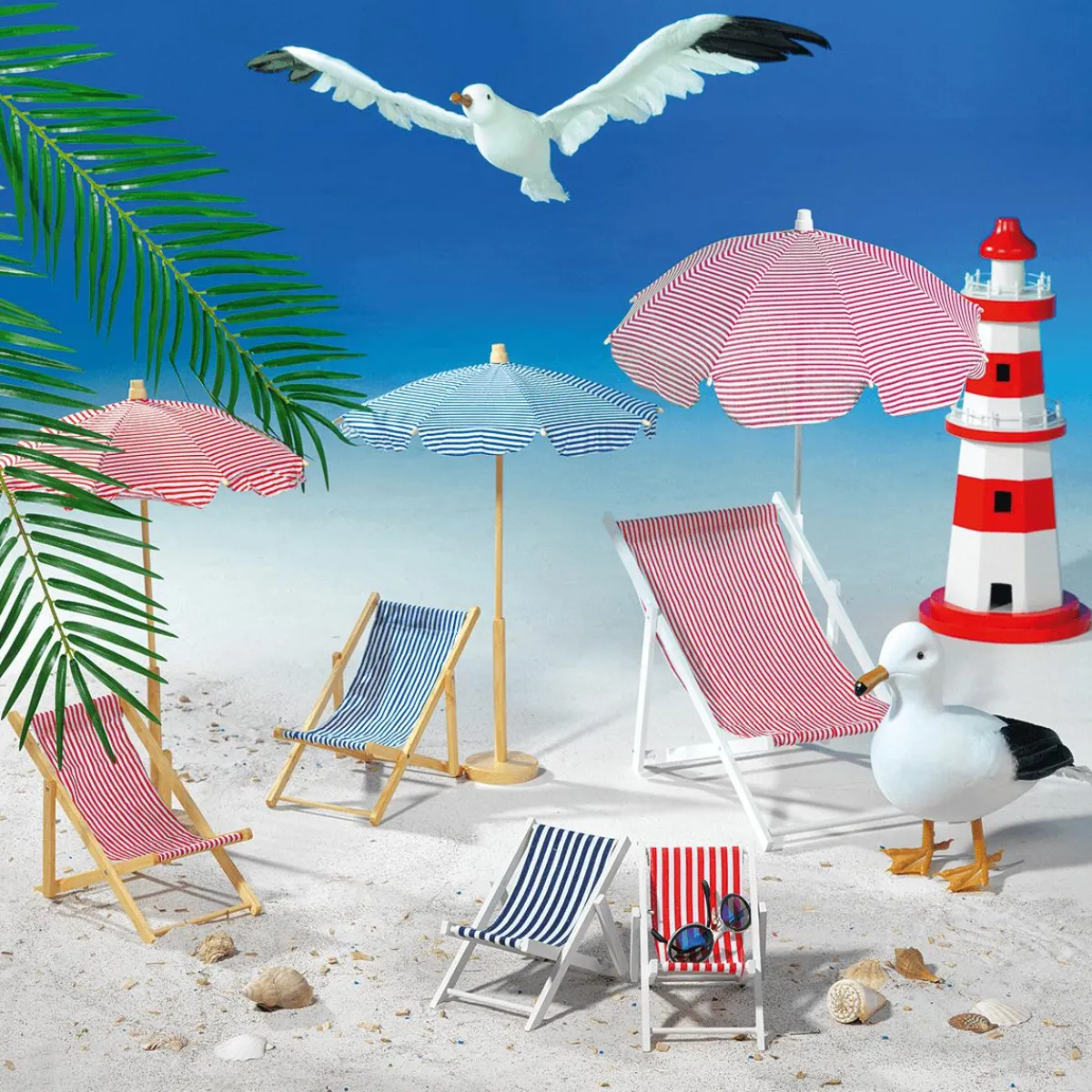 Decoración De Animales|Decoración De Verano>DecoWoerner Gaviota Decorativa De Pie, Altura: 28 Cm blanco