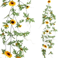 Decoración De Otoño|Guirnaldas Y Vides>DecoWoerner Girasol Artificial Enredadera 125 Cm amarillo