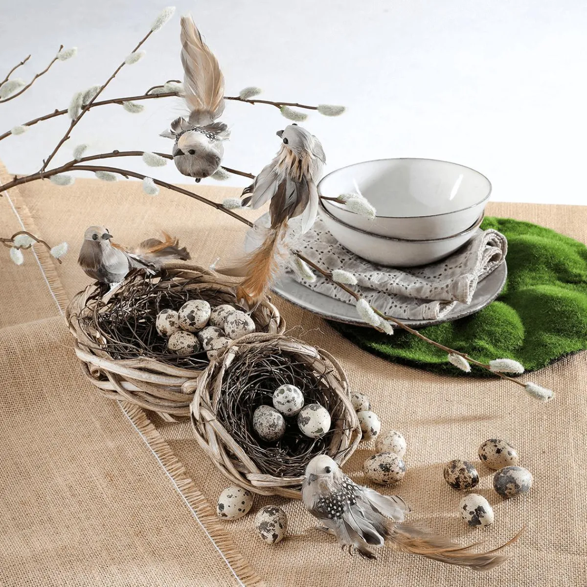 Decoración De Animales|Decoración De Primavera>DecoWoerner Gorriones Decorativos, 17 Cm, 6 Piezas marrón
