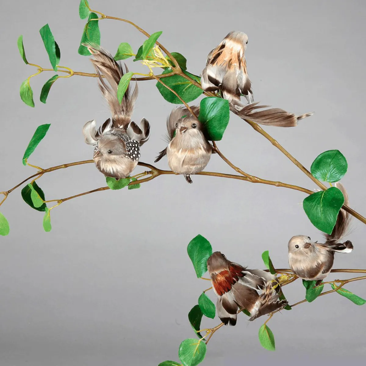 Decoración De Animales|Decoración De Primavera>DecoWoerner Gorriones Decorativos, 17 Cm, 6 Piezas marrón
