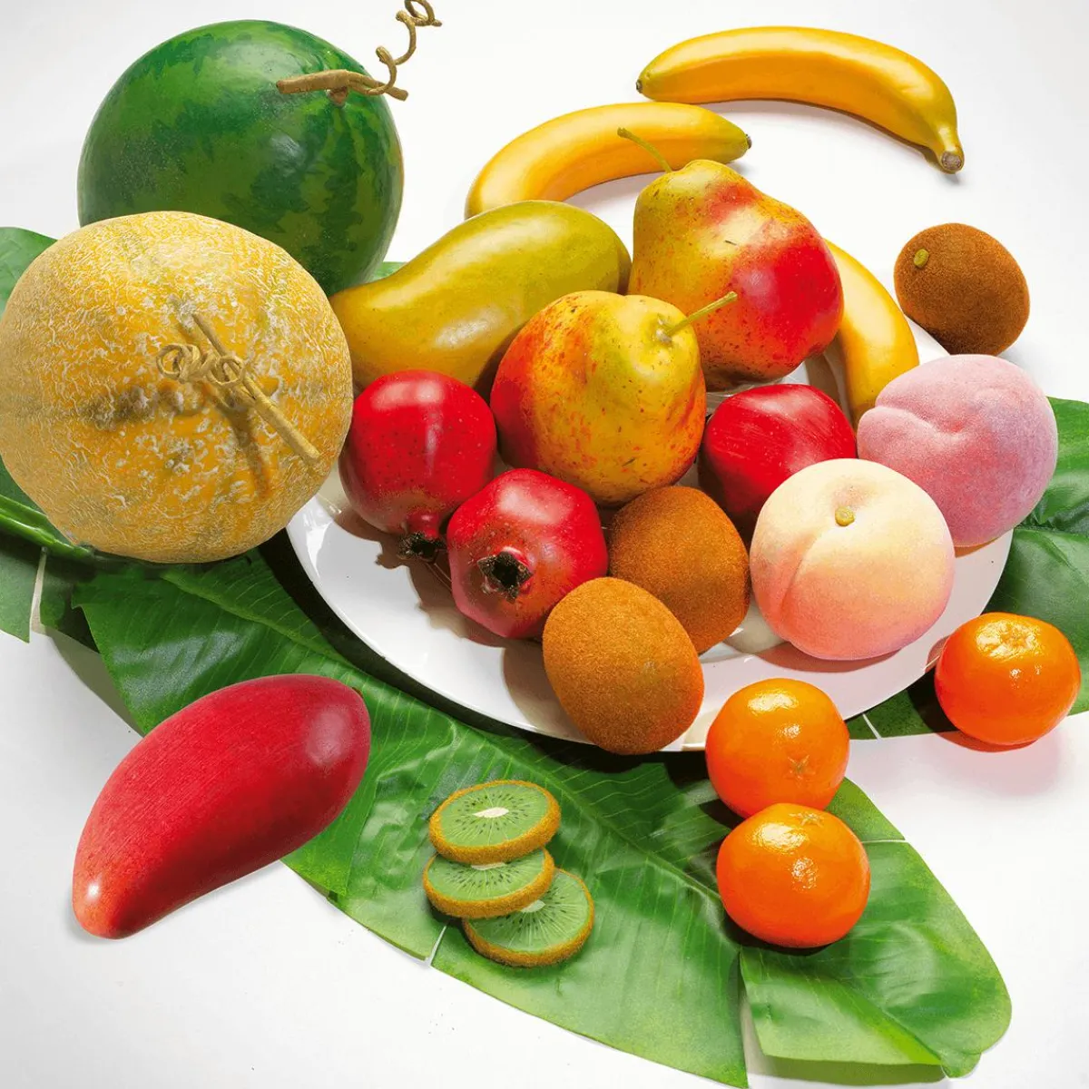 Frutas>DecoWoerner Granadinas Alimento De Imitación, 3 Piezas rojo