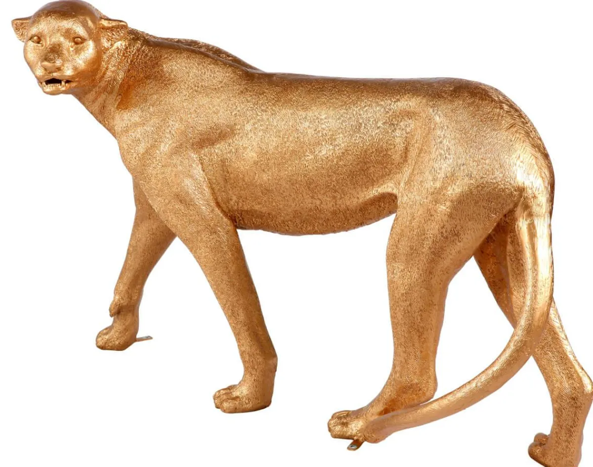 Decoración De Animales>DecoWoerner Guepardo Dorado De 110 Cm Sin Manchas oro
