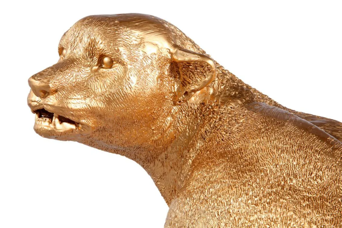 Decoración De Animales>DecoWoerner Guepardo Dorado De 110 Cm Sin Manchas oro