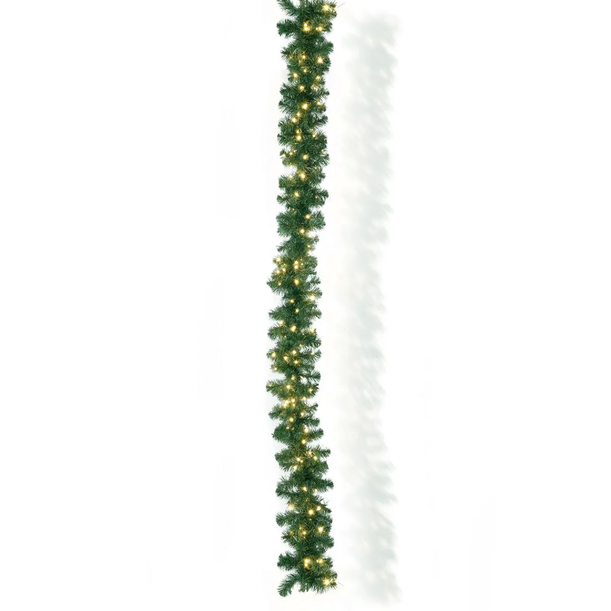 Guirnaldas De Navidad>DecoWoerner Guirnalda De Abeto Deluxe 270 Cm Con 200LEDs, 25 Cm Ø verde