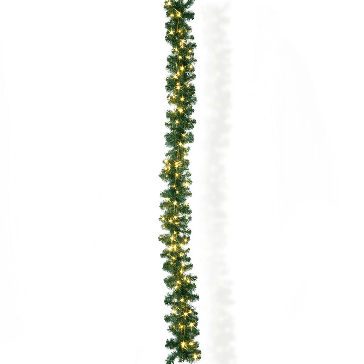 Guirnaldas De Navidad>DecoWoerner Guirnalda De Abeto Deluxe 270 Cm Con 200LEDs, 25 Cm Ø verde