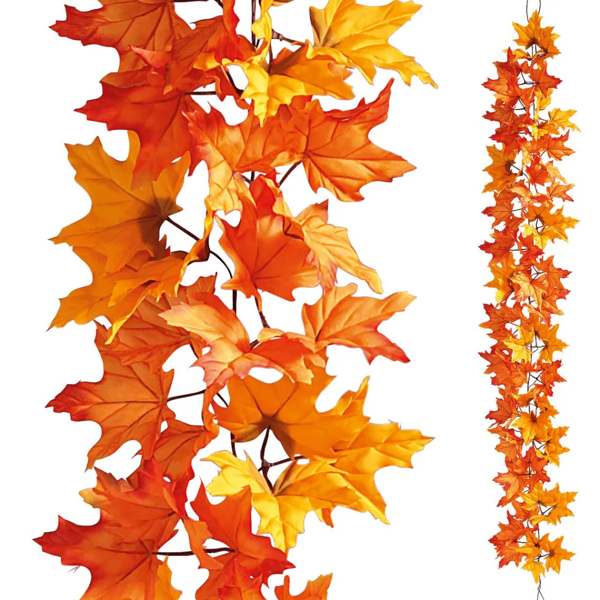 Decoración De Otoño|Guirnaldas Y Vides>DecoWoerner Guirnalda De Arce 180 Cm naranja