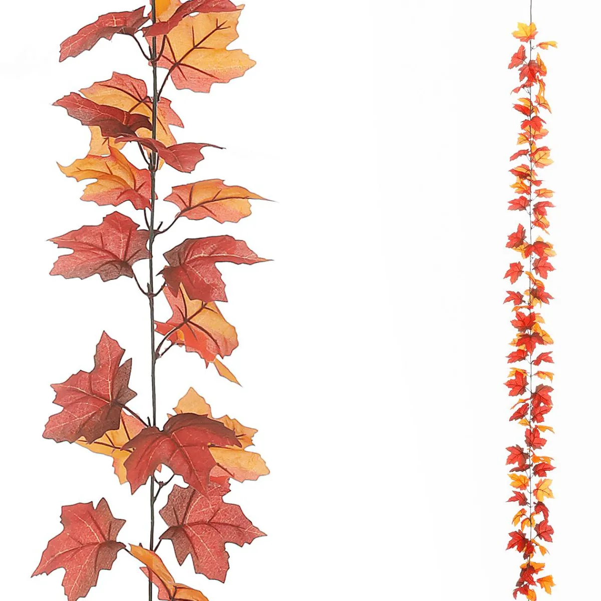 Decoración De Otoño|Guirnaldas Y Vides>DecoWoerner Guirnalda De Arce Artificial - Marrón 180 Cm naranja