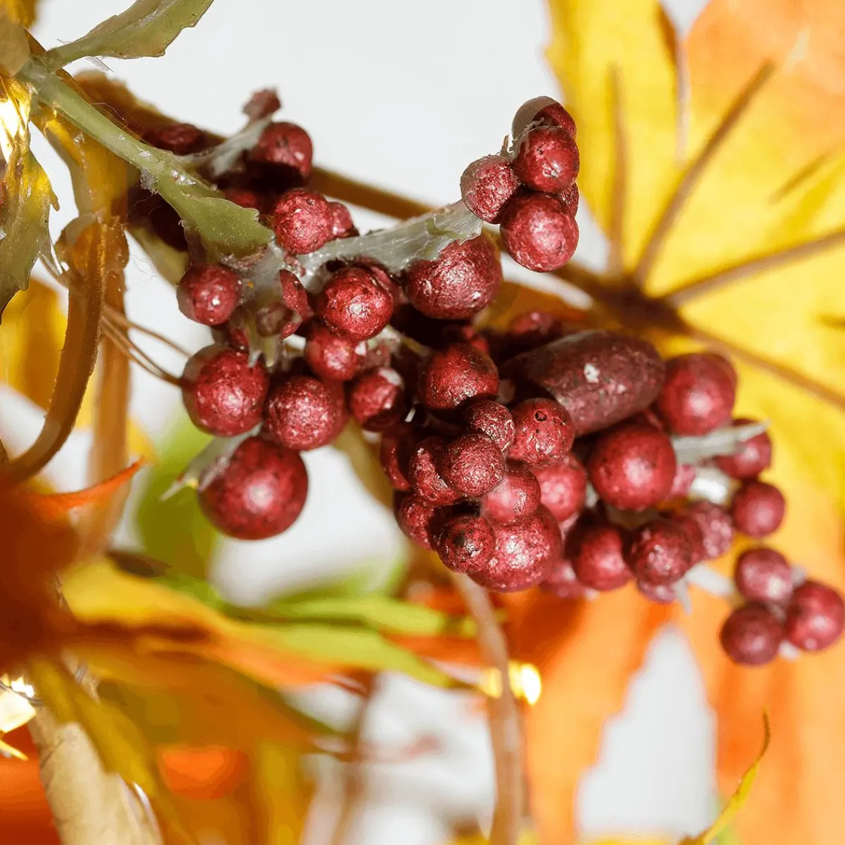Decoración De Otoño|Guirnaldas Y Vides>DecoWoerner Guirnalda De Arce LED, 140 Cm naranja