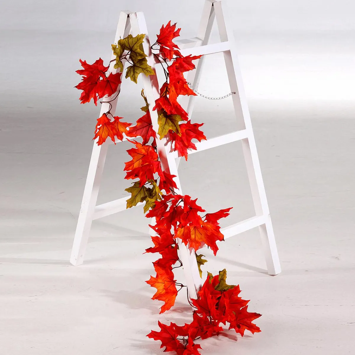 Decoración De Otoño|Guirnaldas Y Vides>DecoWoerner Guirnalda De Arce Roja - Verde 180 Cm rojo
