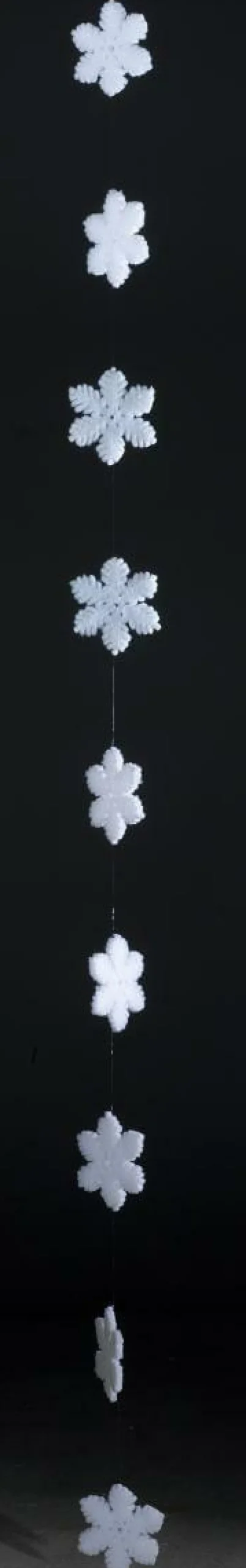 Decoración De Invierno>DecoWoerner Guirnalda De Copos De Nieve, 180 Cm De Largo blanco