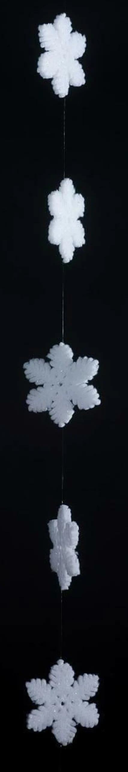 Decoración De Invierno>DecoWoerner Guirnalda De Copos De Nieve, 180 Cm De Largo blanco