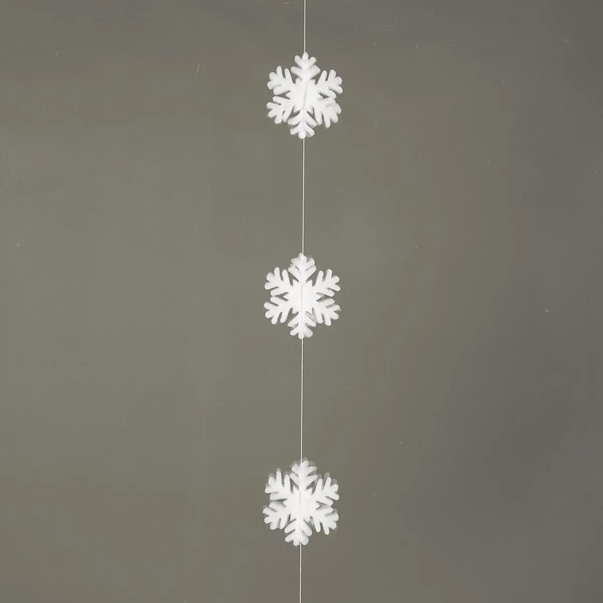 Decoración De Invierno>DecoWoerner Guirnalda De Copos De Nieve, Blanca, 180 Cm blanco